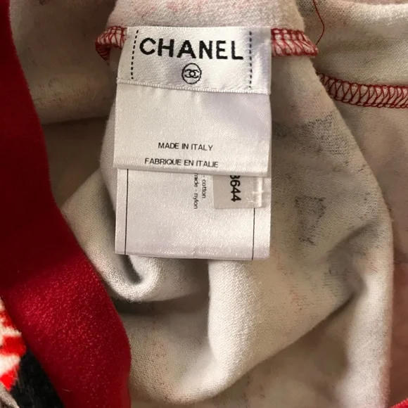 CHANEL 2009 Lagerfeld velvet patchwork print cardigan black red white. Sz 38 - Picture 12 of 15